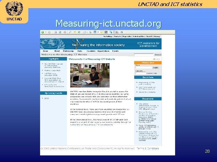 UNCTAD and ICT statistics UNCTAD Measuring-ict. unctad. org 28 