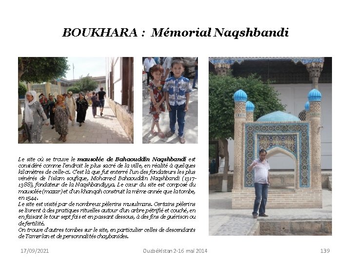 BOUKHARA : Mémorial Naqshbandi Le site où se trouve le mausolée de Bahaouddin Naqshbandi