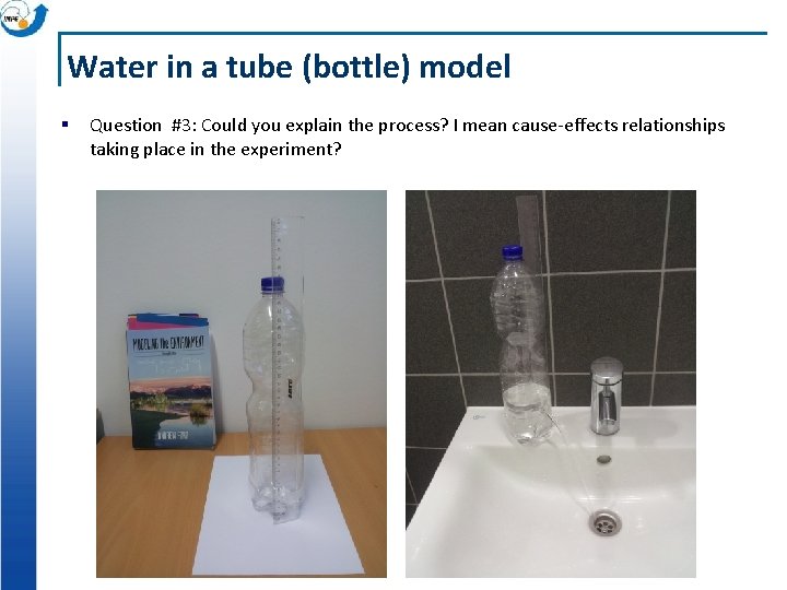 Water in a tube (bottle) model § Question #3: Could you explain the process?
