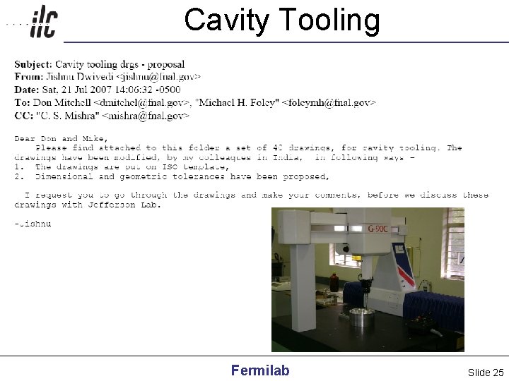 Cavity Tooling Fermilab Slide 25 