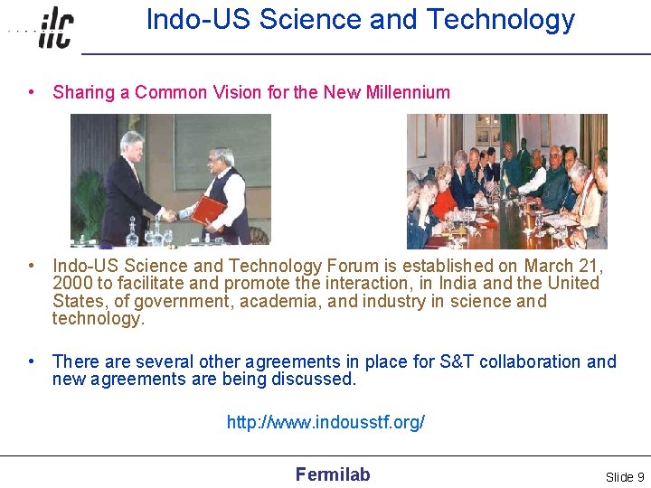 Indo-US Science and Technology • Sharing a Common Vision for the New Millennium •