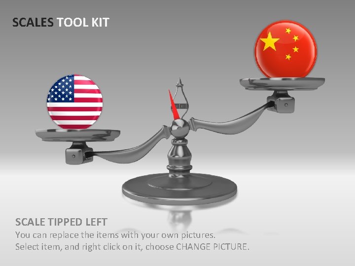 SCALES TOOL KIT SCALE TIPPED LEFT You can replace the items with your own