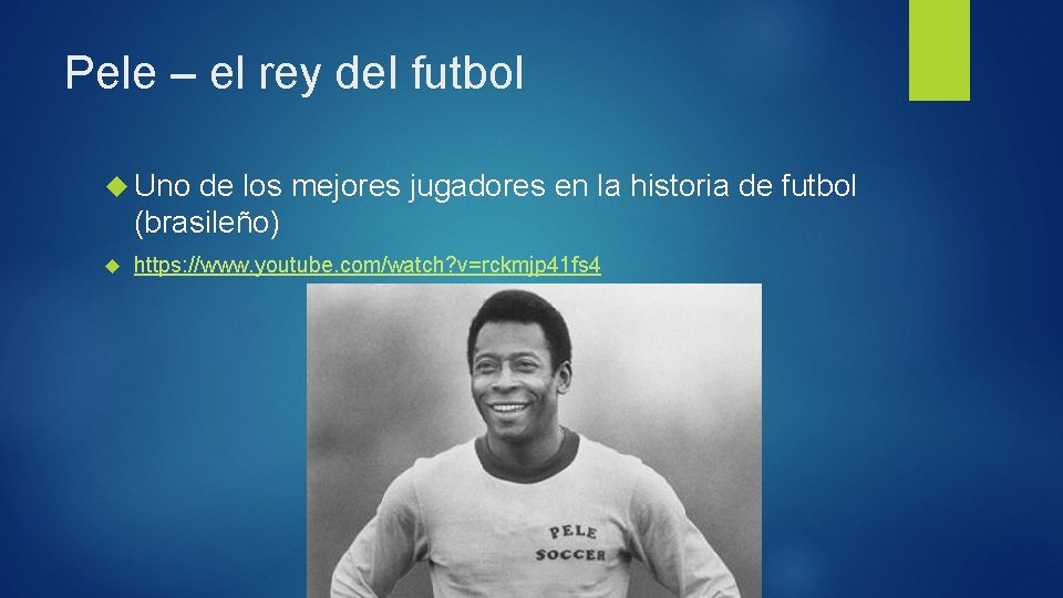 Pele – el rey del futbol Uno de los mejores jugadores en la historia