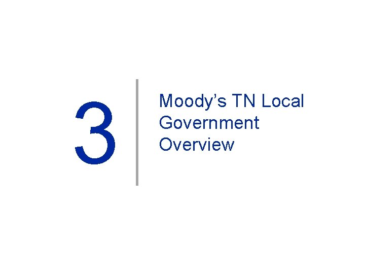 3 Moody’s TN Local Government Overview 