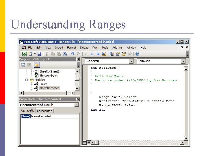 Understanding Ranges 
