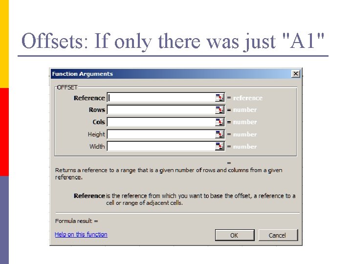 Offsets: If only there was just "A 1" 