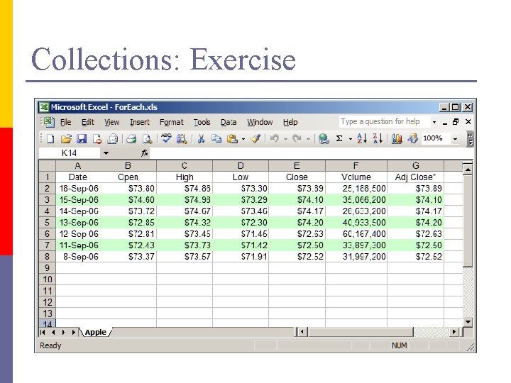 Collections: Exercise 