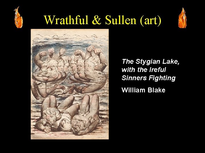 Wrathful & Sullen (art) The Stygian Lake, with the Ireful Sinners Fighting William Blake