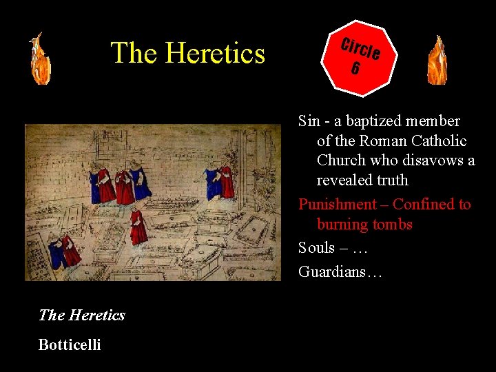The Heretics Circl e 6 Sin - a baptized member of the Roman Catholic