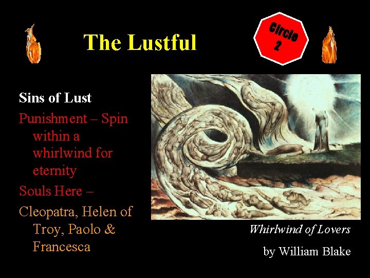 The Lustful Sins of Lust Punishment – Spin within a whirlwind for eternity Souls