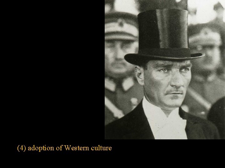 (4) adoption of Western culture 