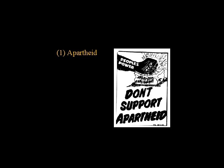 (1) Apartheid 