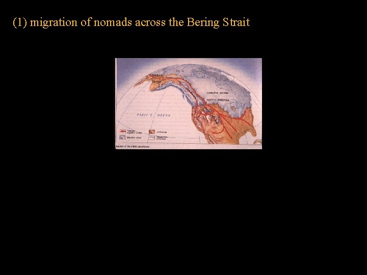 (1) migration of nomads across the Bering Strait 