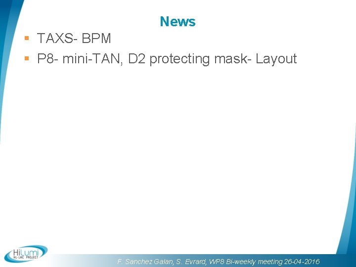 News § TAXS- BPM § P 8 - mini-TAN, D 2 protecting mask- Layout