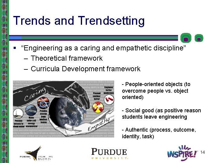 Trends and Trendsetting § “Engineering as a caring and empathetic discipline” – Theoretical framework