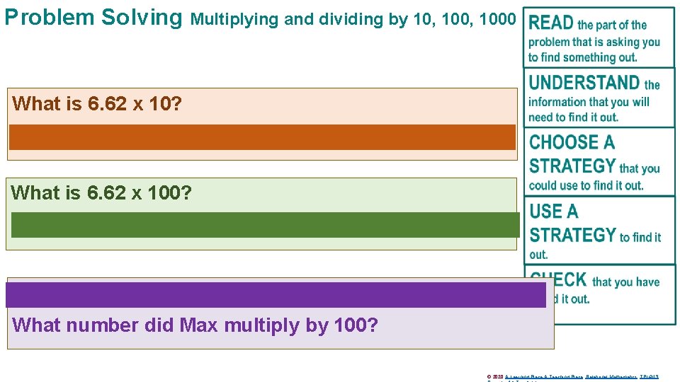 Problem Solving Multiplying and dividing by 10, 1000 What is 6. 62 x 10?