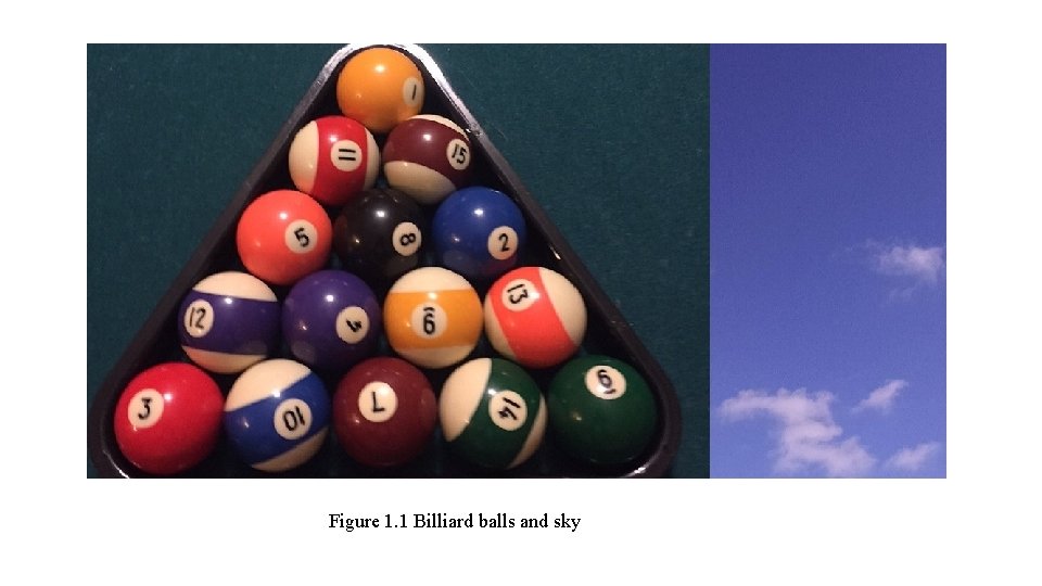Figure 1. 1 Billiard balls and sky 