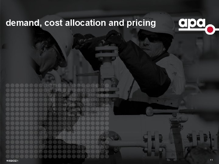 demand, cost allocation and pricing 16/09/2021 11 