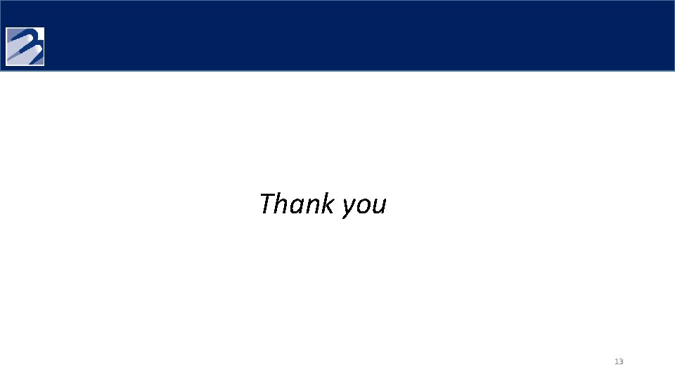 Thank you 13 Thank you 13
