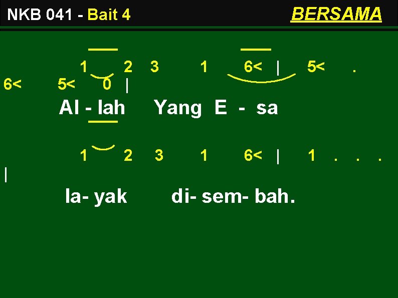 BERSAMA NKB 041 - Bait 4 1 6< 5< 2 0 | Al -