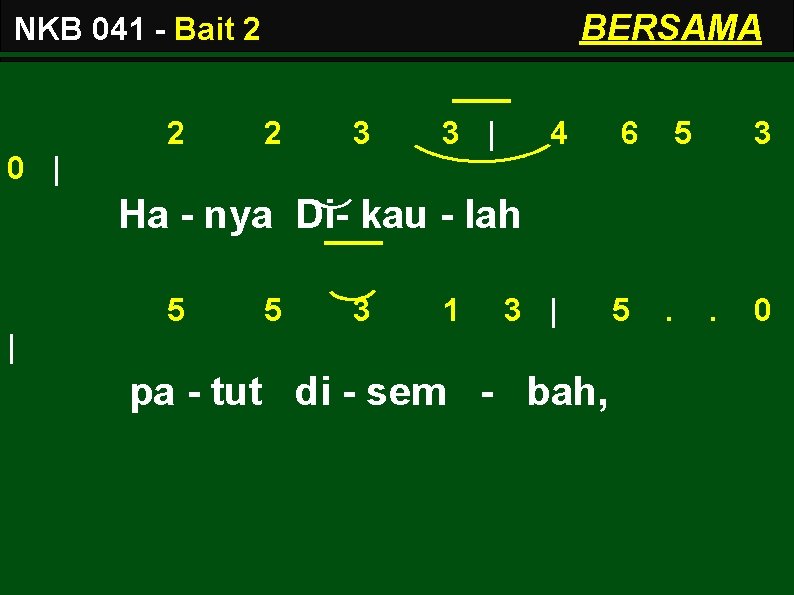 BERSAMA NKB 041 - Bait 2 2 2 3 3 | 4 6 3