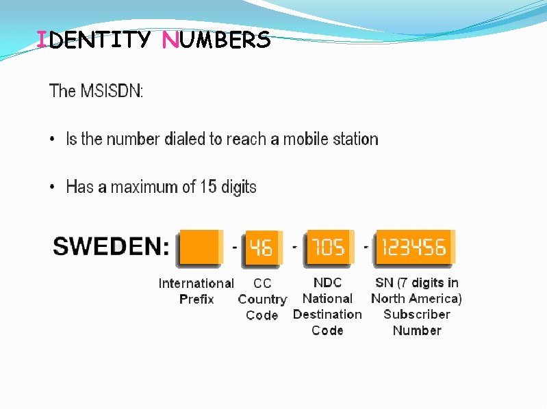 IDENTITY NUMBERS 