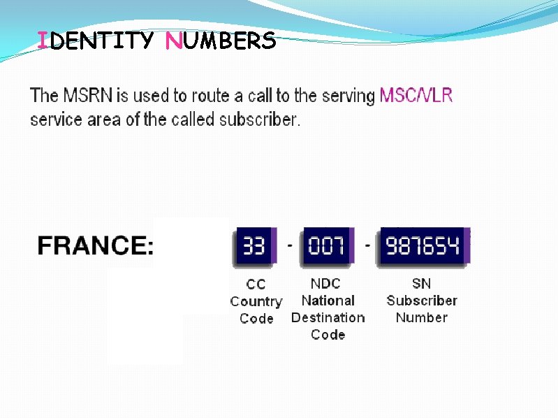 IDENTITY NUMBERS 