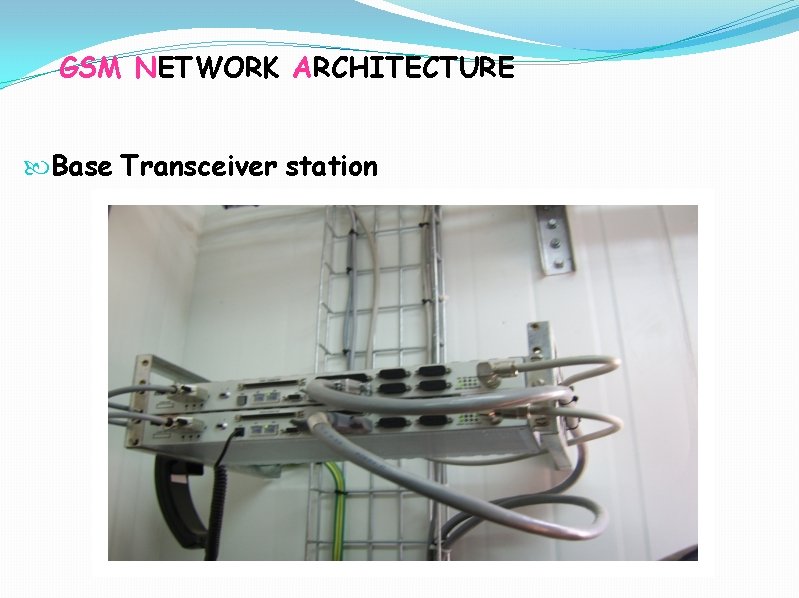GSM NETWORK ARCHITECTURE Base Transceiver station 