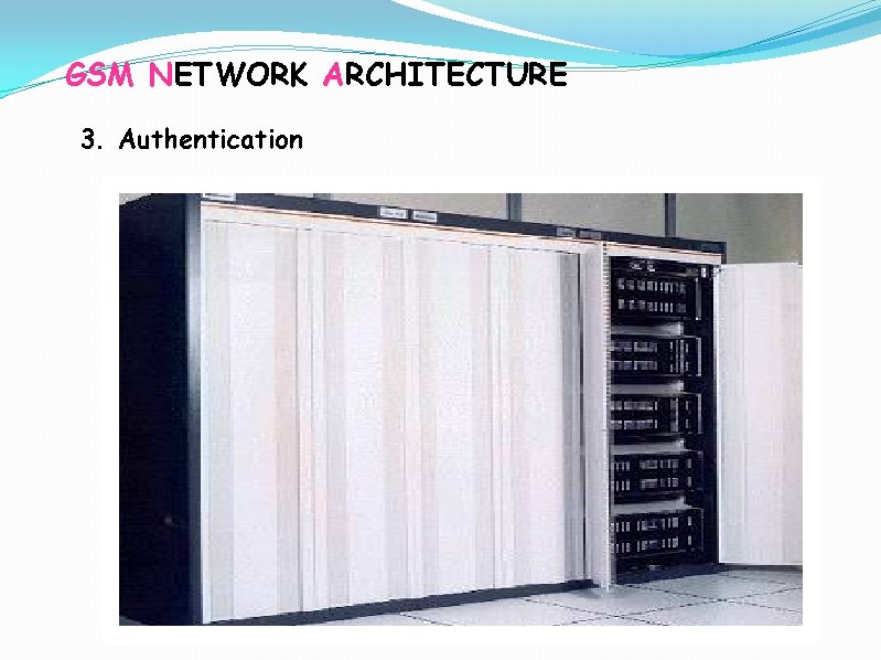 GSM NETWORK ARCHITECTURE 3. Authentication 