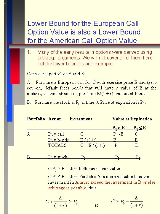 Lower Bound for the European Call Option Value is also a Lower Bound for