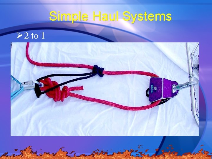 Simple Haul Systems Ø 2 to 1 