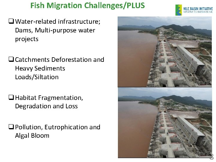 Fish Migration Challenges/PLUS q. Water-related infrastructure; Dams, Multi-purpose water projects q. Catchments Deforestation and