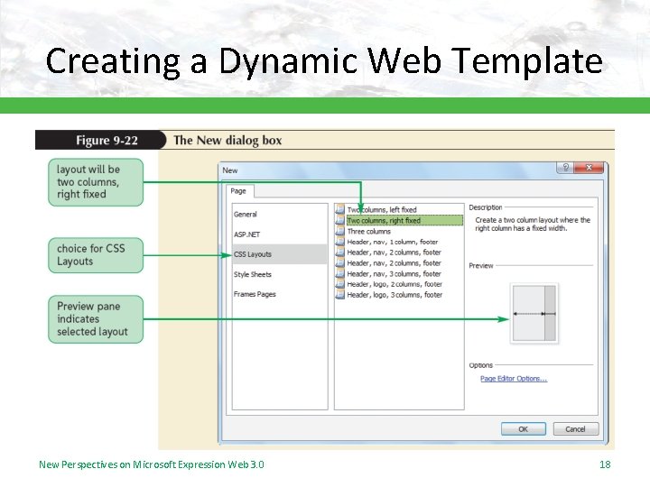 Creating a Dynamic Web Template New Perspectives on Microsoft Expression Web 3. 0 18