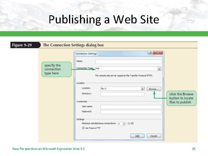 Publishing a Web Site New Perspectives on Microsoft Expression Web 3. 0 25 
