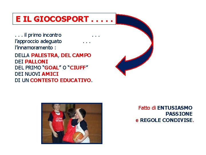 E IL GIOCOSPORT. . . . il primo incontro l’approccio adeguato l’innamoramento : .