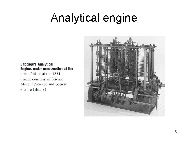 Analytical engine 6 