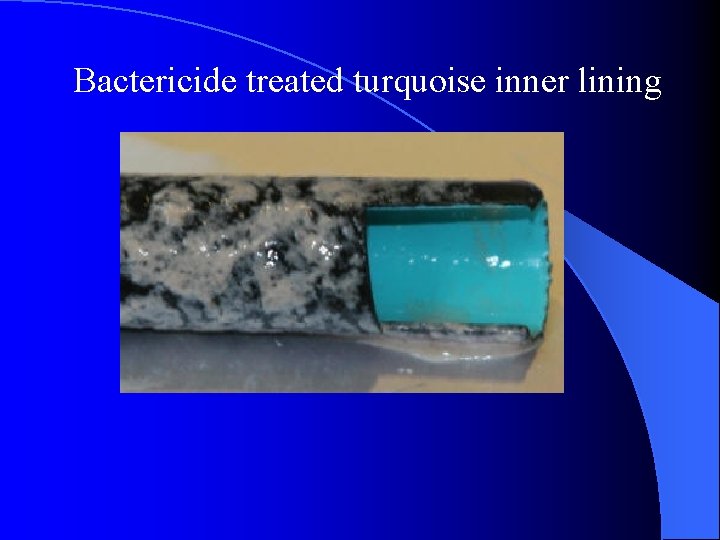 Bactericide treated turquoise inner lining 