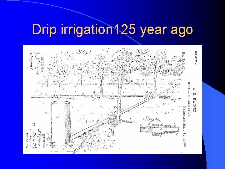 Drip irrigation 125 year ago 