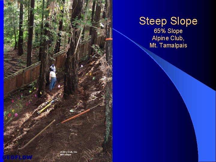 Steep Slope 65% Slope Alpine Club, Mt. Tamalpais GEOFLOW 