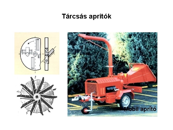 Tárcsás aprítók Mobil aprító 