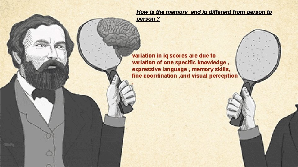 How is the memory and iq different from person to person ? variation in