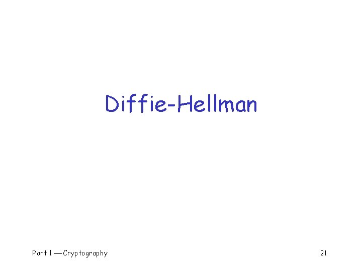 Diffie-Hellman Part 1 Cryptography 21 