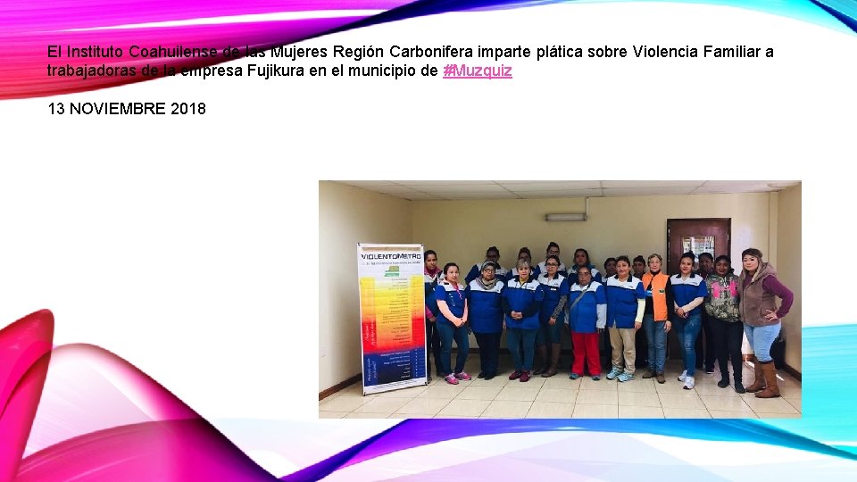 El Instituto Coahuilense de las Mujeres Región Carbonifera imparte plática sobre Violencia Familiar a