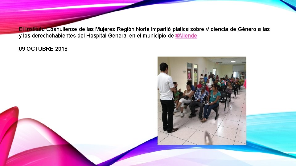 El Instituto Coahuilense de las Mujeres Región Norte impartió platica sobre Violencia de Género