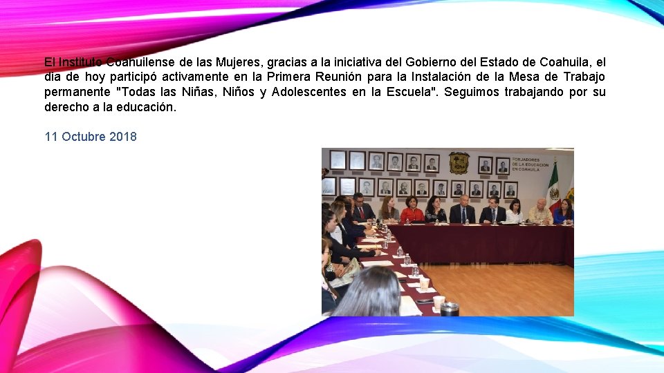 El Instituto Coahuilense de las Mujeres, gracias a la iniciativa del Gobierno del Estado