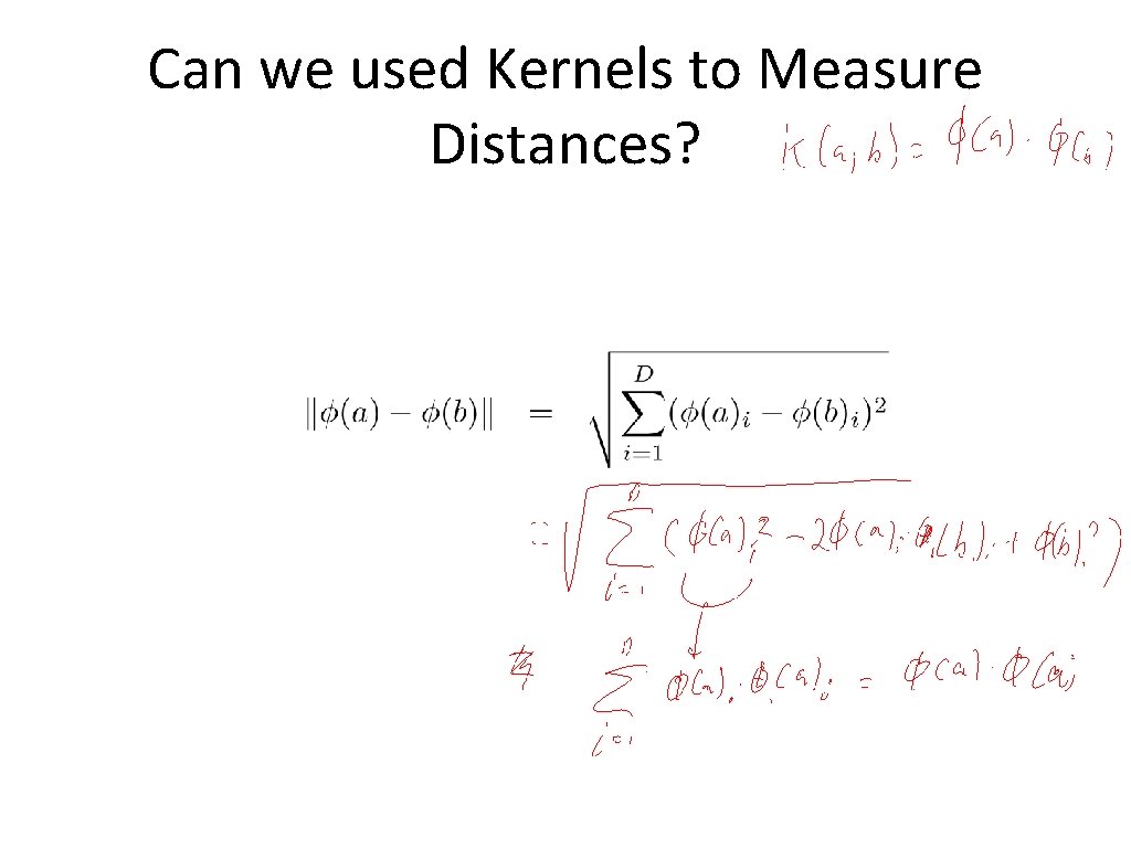 Can we used Kernels to Measure Distances? 