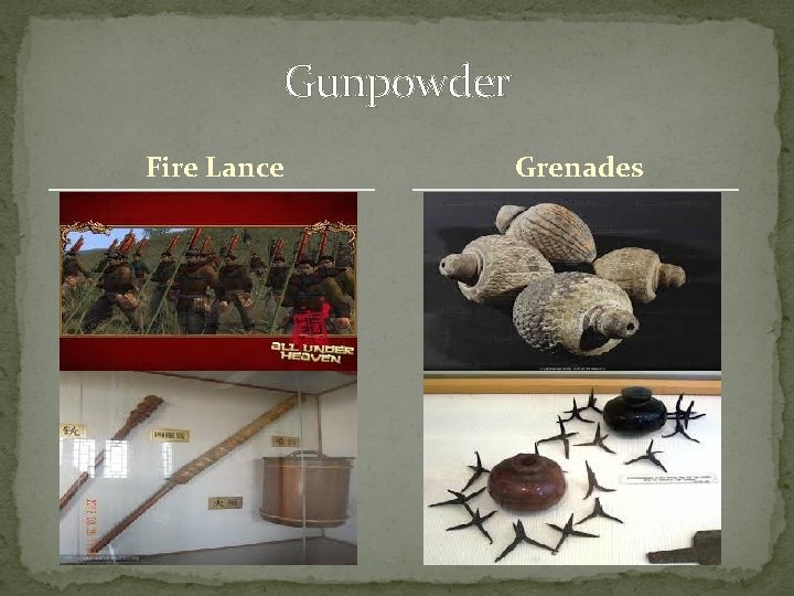Gunpowder Fire Lance Grenades 