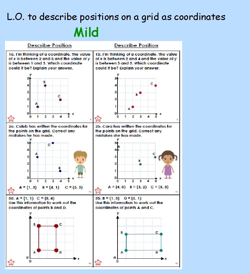 L. O. to describe positions on a grid as coordinates Mild 