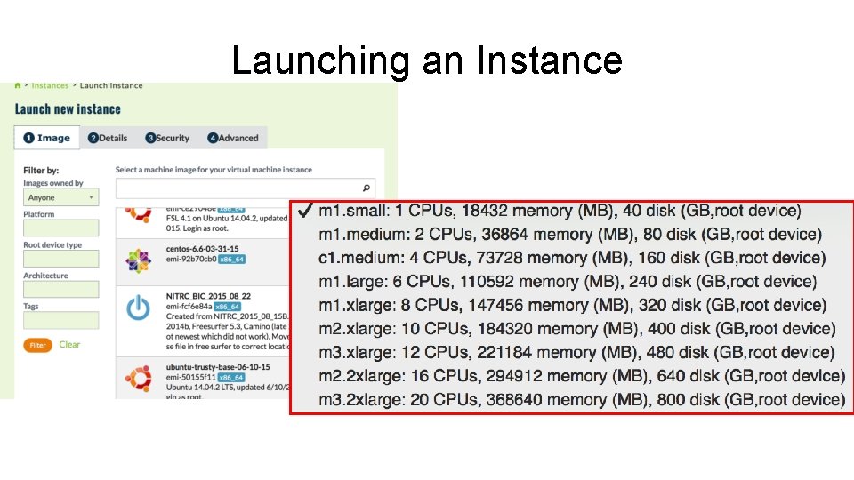 Launching an Instance 