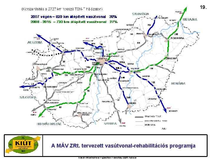 19. A MÁV ZRt. tervezett vasútvonal-rehabilitációs programja Vasúti Infrastruktúra Fejlesztési Főosztály 2006. február 